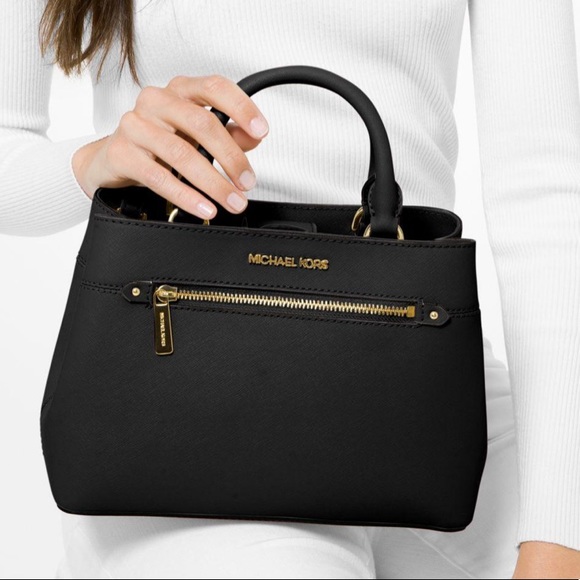 Michael Kors Handbags - Michael Kors Hailee Small Black Satchel Bag
